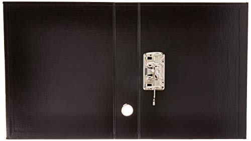 Pasta Registradora, AZ, Polycart, Ofício, Preta, 210x297mm, Lombo Estreito, Pacote com 4 Pastas