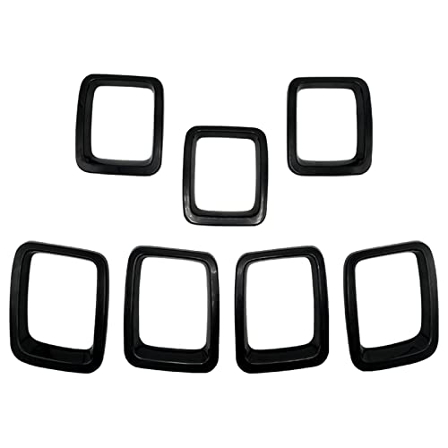 ATORSE® 7X Car Front Grill Cover Durable Grille Inserts Covers For Jeep Compass Black