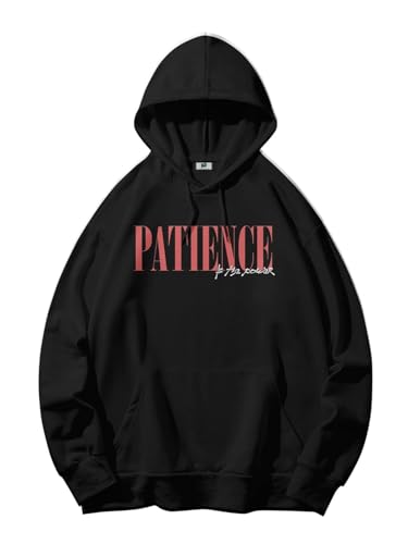 Image of SXV 'Patience' Printed Cool Aesthetic Sweatshirt Hoodie