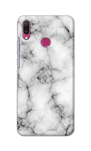 Image of Light White Marble Texture Natural Pattern Hard Back Case Cover for Huawei Y9 (2019), JKM-LX1, JKM-LX2, JKM-LX3, JKM-AL00 /JKM-TL00 Back Cover -(J5) VNS2230