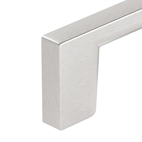 Image of Richelieu Hardware BP8160192195 Armadale Collection 7 9 /16-inch (192 mm) Center-to-Center Brushed Nickel Modern Cabinet and Drawer Pull Handle for Kitchen, Bathroom, and Furniture