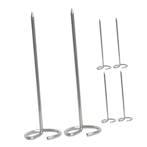 HEMOTON Spiedini Metallo per Barbecue 6 Pezzi in Inossidabile per Friggitrice ad Aria e Grigliate in