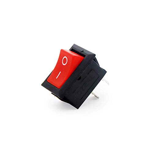 Image of Electronic spices Small Mini Boat Snap-in 2-Pin Plastic On /Off Rocker Switch Button (100psc) (RED)