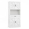 oneinmil 70 Tall Kitchen Storage Cabinet White Kitchen Pantry Cabinet with Doors and Drawer Modern Organizer with Adjustable Shelves Wood Cupboard for Kitchen Dining Room Living Room