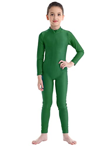 Catálogo para Comprar On-line Ropa de Gimnasia para Niño de esta semana. 41 Mufeng Chicas Gimnasia Ballet Bailar Leotardo Unitardo Largo Mangas Imitar Cuello Lleno Body Niños Ropa De Baile Verde 3-4 Años