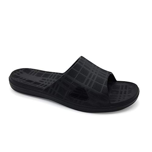 HEVA Zapatos de Playa y Piscina Unisex Adulto Bañarse Sandalias (40 EU Negro)