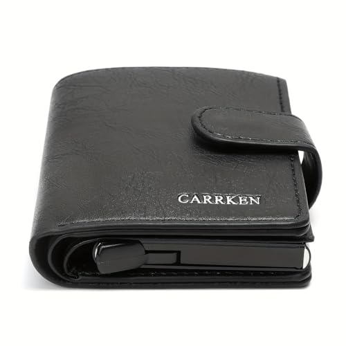 Men's Sleek Faux Leather Wallet - Large Capacity, Multifunctional Business Card Holder with Trendy Money Clip & Bucket Design - Gift for Him, Card Bag, Portable3