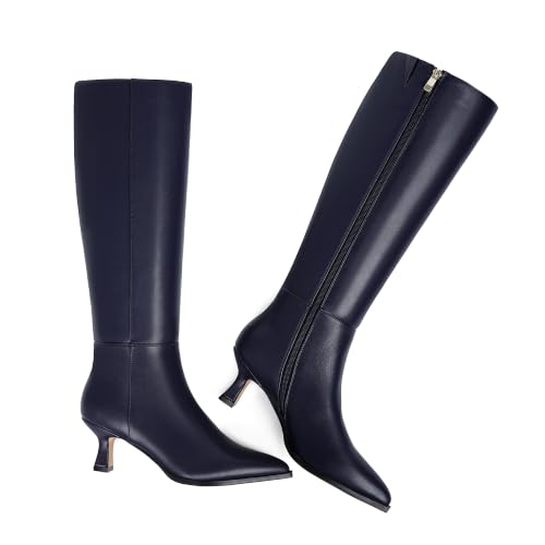 Image of Modatope Knee High Boots for Women Kitten Heel Boots