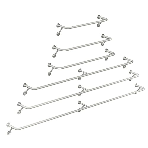 Perchero de pared de acero inoxidable resistente barra regulable de 150 cm que no se deforma 7