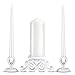 Rozrety Unity Candle Holder - Unity Candles Stand for Wedding Ceremony Set - Pillar Taper Candle Holders for Weddings Centerpiece Decoration,Bridal Shower(Candles not Include)