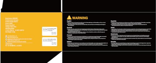 SEEKONE Mini Heat Gun, 600W Dual Temperature Heat Gun 300℃&500℃, with Overload Protection and Long Cable for Crafts, Embossing, Paint Stripping, Shrink Wrap, and Heat Shrink Tube 8 SEEKONE Mini Heat Gun, 600W Dual Temperature Heat Gun 300℃&500℃, with Overload Protection and Long Cable for Crafts, Embossing, Paint Stripping, Shrink Wrap, and Heat Shrink Tube - Image 8