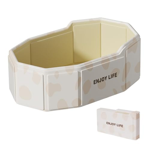 Bañera plegable para bebé con diseño ergonómico y fácil drenaje, bañera portátil plegable para niños, infantil para recién nacidos y niños pequeños, color caqui
