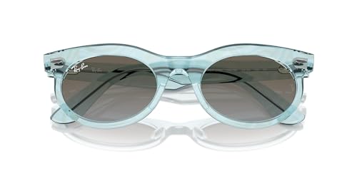 Ray-Ban RB2242 Wayfarer Oval Sunglasses, Photochromic Frame Waves Azure/Blue Gradient Brown, 53 mm - image 5