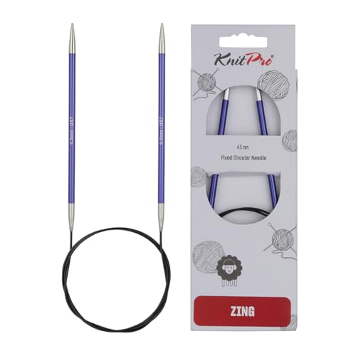 KnitPro Zing Fixed Circular Needles 32 (80cm) | US Size 7 (4.5mm)