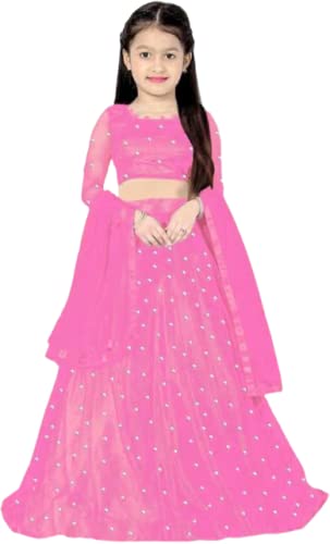 Rukha fab Girls Lehenga Choli Ethnic Wear Embroidered Lehenga, Choli and Dupatta Set
