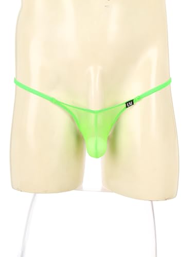 Jugaoge Sexy Men's See Through Bikini Panties Thong Underwear Bulge Pouch T-Back Brief G-String Tangas2