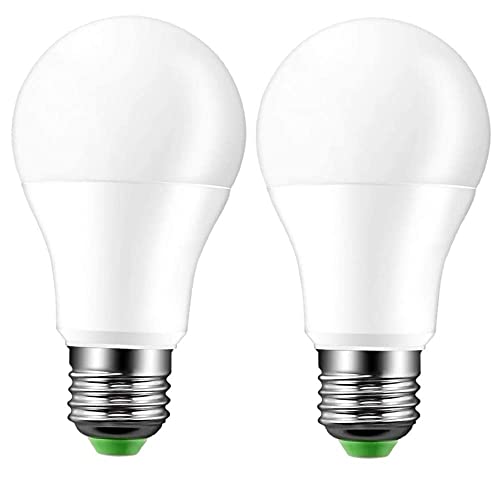 Konesky Bombilla Sensor Crepuscular LED 2 Pack, 8W Bombilla Led Blanco Frio 5700K, Dusk to Dawn Light Bulb/Apagado Automático,1000lm,e27,led Bombillas Exterior/Interior Para Camino,Jardín, Patio