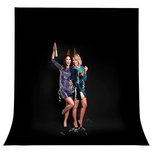 10x20ft Black Backdrop for Photography, CPLIRIS Pure Polyester Black Photo Booth Backdrop Collapsible Black Screen Curtain with 4 Spring Clamps and 4 Backdrop Clips for Photoshoot, Party and Video