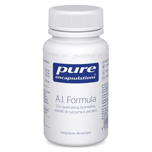 Pure Encapsulations - A.I. Formula – Integratore con Quercetina, Bromelina, Curcuma e Zenzero – Capsule Ipoallergeniche Senza Glutine – 30 Capsule