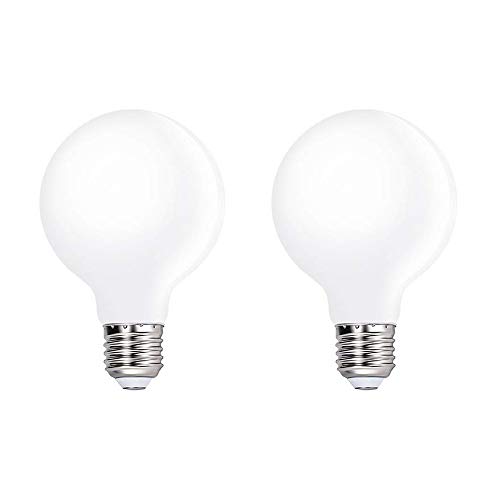 HUAMu LED E27 Edison Screw Globe G80 Bulb 4W, Equivalent 40W, Milky White, 3000K Warm White, 400 Lumen, 360° Beam Angle