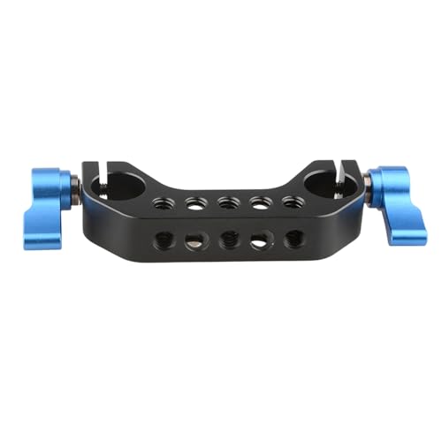 Image of Multifunctional 15mm Double Hole Rails Clamp Connector Adapter for Photography Camera Accessories Aluminum Alloy Design Double Hole Pipe Clamp for Video Equipment