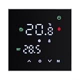 Termostato programmabile touch screen termostato con display LCD per la gestione dei periodi di riscaldamento in applicazioni di riscaldamento a pavimento e caldaie a gas (3A nero)