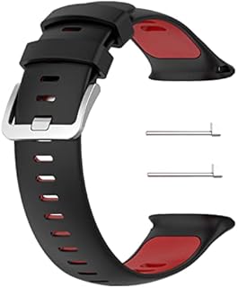 Huabao Armband Kompatibel mit Polar Vantage v2,Verstellbares Silikon Sport Strap Ersatzband für Polar Vantage v2 Smart Watch (Schwarz Rot)