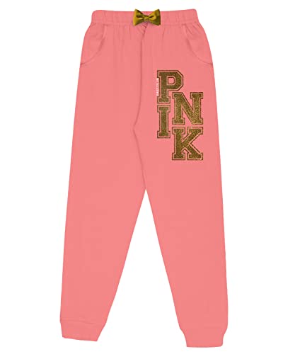 Image of KYDA KIDS Girls 100% Cotton Printed Track Pants with Pocket - Multicolor (Pack of 2)