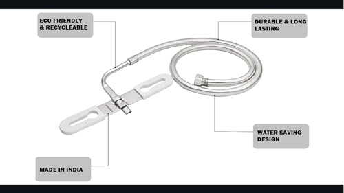Image of Jagger JAG207 304 Stainless Steel Jet Spray | Hands-Free Jet Spary for Toilet Seat | Silver (Multi, 1.5 Meter)