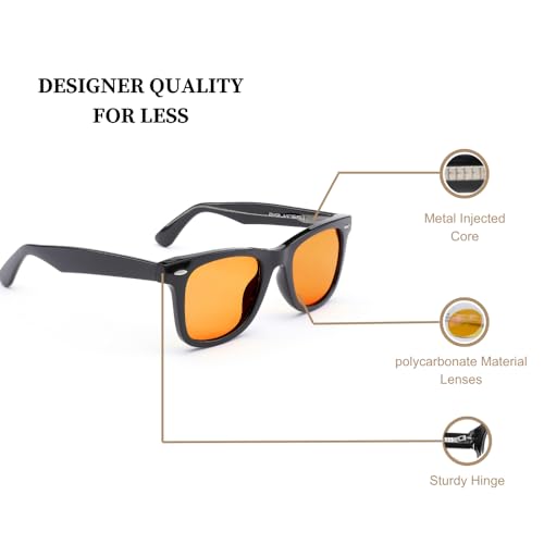 Image of 99% Blue Light Blocking Reading Glasses Women Men, Relieve Eye Strain, Sleeping Glasses, Amber Glasses