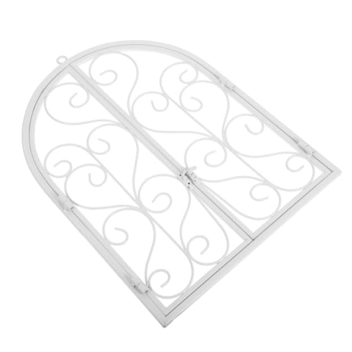 Decoración de pared de hierro duradera GALPADA: persianas vintage blancas de alta resistencia