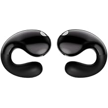 Boytond Ultra Open Ear Earbuds Comfortable Clip-on Bone Conduction Headphones, Wireless Bluetooth Earphones with Waterproof Design, Over Ear Buds for Running and Sports, Simple Black