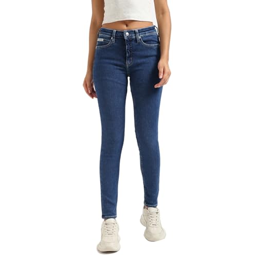 Mid Rise Fit Medium donna jeans denim skinny blu