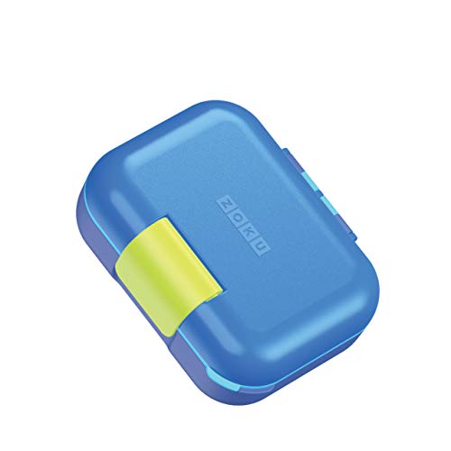 Zoku Neat Bento Jr. Kid's Lunch Box, Compact Two-Compartment Design, Leak-Proof Kid-Friendly Latch Closure