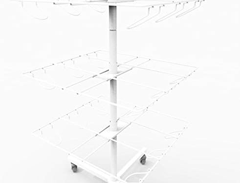 FixtureDisplays® Plastic Tub Jar Candy Bin Display Stand, Bucket Rotating Display Rack, Metal Retail Rack 101254-NF