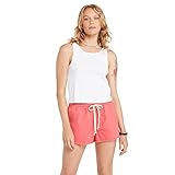 Volcom Women's Strutin Stone Elastic Waist Short, Electric Coral, Large