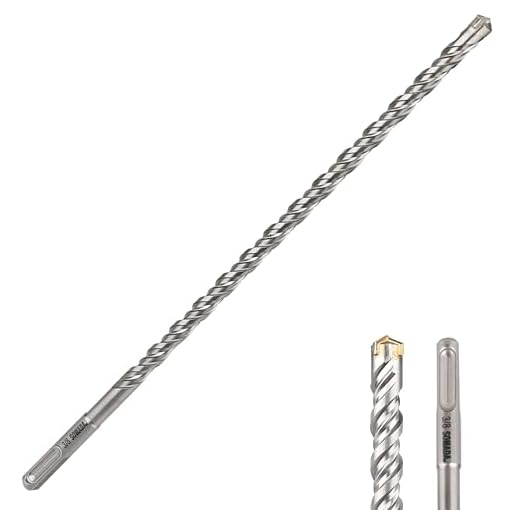 SOMADA 3/8-Inch x 12-Inch SDS Plus Long Drill SDS-Plus Rotary Hammer Drill Bit 4-Cutter Carbide Tip for Concrete, Brick, Stone and Masonry Drilling