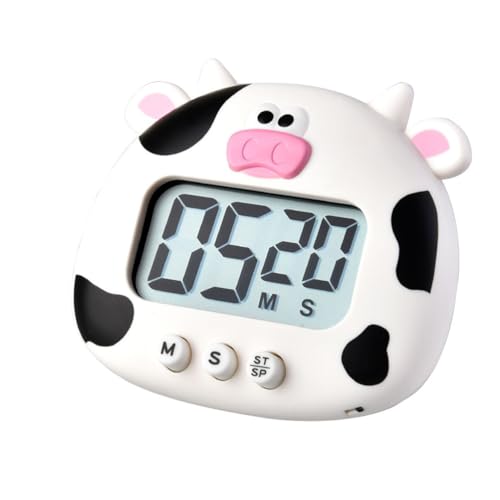 Cabilock Elektronischer Back-Timer Mit Cartoon-Ochsen Design Digitaler Kurzzeitmesser Für Küche Backen Kochen Und Haushalt Kompakt Und Leicht Für Kinder Und Büro