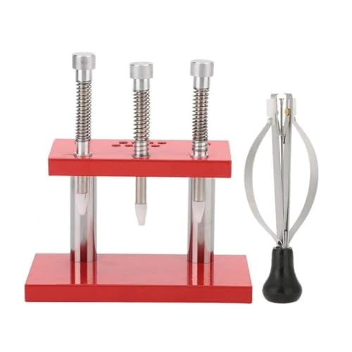Hipzeepo Kit de Reparación de Relojes Profesional Abridor de Bisel Prensador de Manecillas de Reloj Prensador de Agujas Herramienta de Relojería Prensa Manual Pinzas Juego de Ajuste y Colocación
