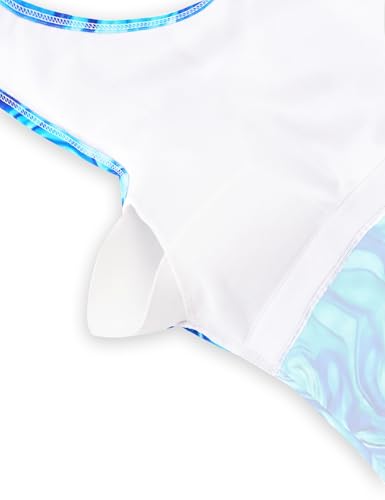 Image of Girls Swimsuits Back Cutout Bathing Suits for Girls 6-14 Removable Chest Pad Quick Dry for Swim Team Beach Pool