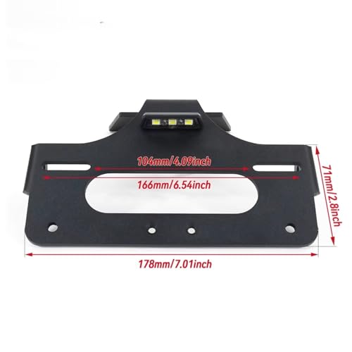 Support de plaque moto Trident 660 robuste et ajustable kit arrière 21-24