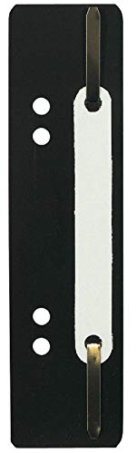 Exacompta 426001B Suspension File Strips Polypropylene with Double Holes Plastic Cover Strip For Documents DIN A4 35 x 150 mm Packaging Black