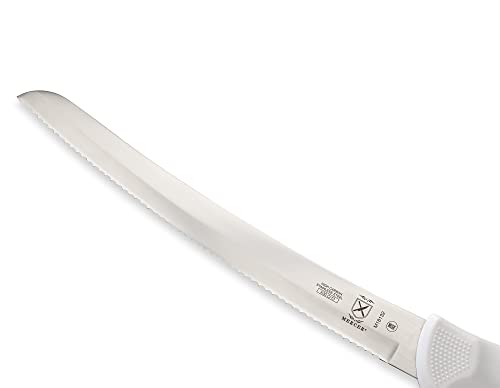 Mercer Culinary Ultimate White 10" Curved Wavy Edge Bread Knife, White - Image 4