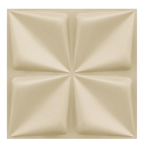 Image of Kayra Decor 3D Wall Panel PVC Bloom Design, White Tail Color 19.7 inch x 19.7 inch (Pack of 18) - Covers 48.51 Sq. Ft.