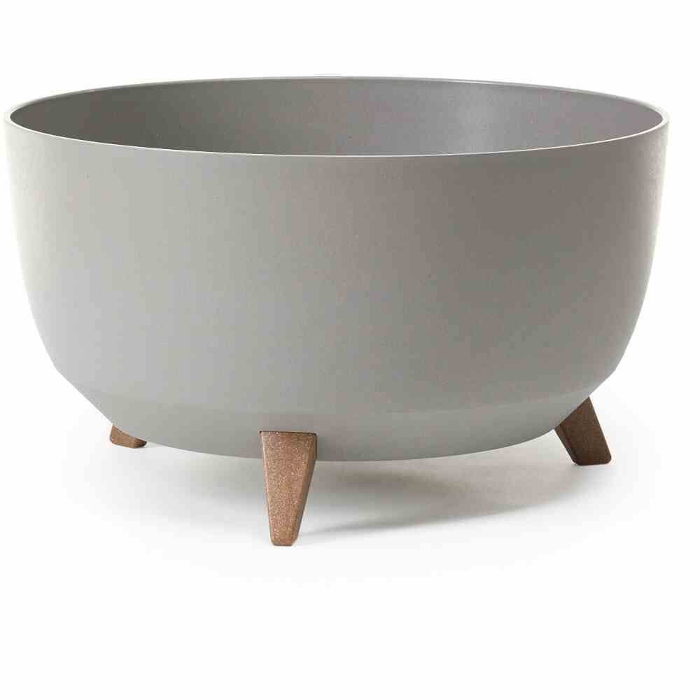 Pot de fleurs en plastique gris Siena Garden M82587 pour jardin et balcon