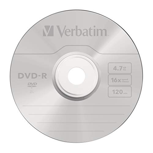 Verbatim 43549 4.7GB 16x DVD-R Matt Silber - 100 Pack Spindel & Amazon Basics CD- und DVD-Ordner für 400 Discs, Nylon… – Bild 5