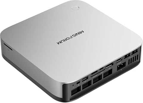 MINIS FORUM AI X1 Pro mini PC, AMD Ryzen AI 9 HX370 (12 rdzeni/24 wątki, do 5,1 GHz) i AMD Radeon 890M, wyświetlacz Quad 4K, Dual LAN 2.5/WiFi 7/BT 5.4/Oculink, Pasma pamięci RAM/SSD