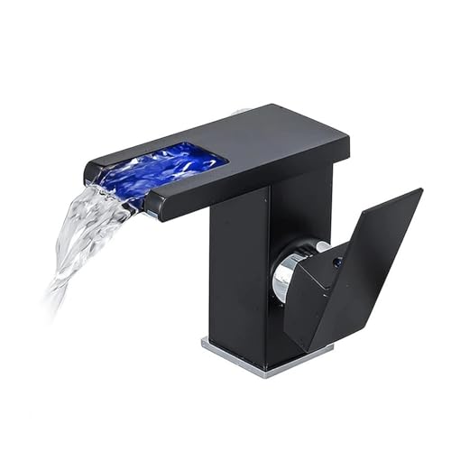 Éviter les brûlures avec ce lavabo cascade noire à LED magique
