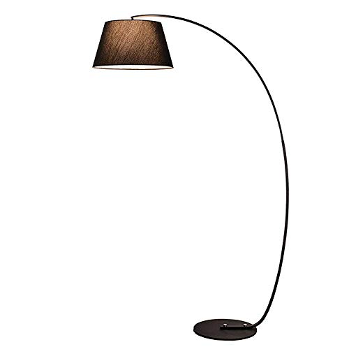 LED Dimmbare Stehlampe, Moderne LED 12W Bogenlampe mit Stoff Lampenschirm...