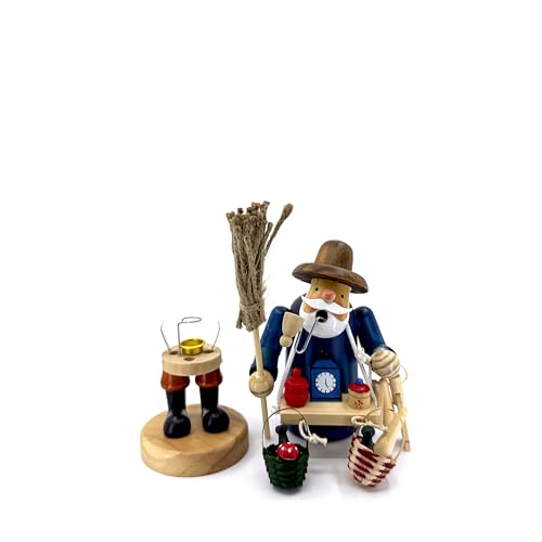 Kaladia Räuchermännchen Hausierer mit Bauchladen aus Holz – handbemalte Räucherfigur für Räucherkerzen Größe M (Standard) - Größe: ca. 18 cm - Dekoration für das ganze Jahr – Bild 4